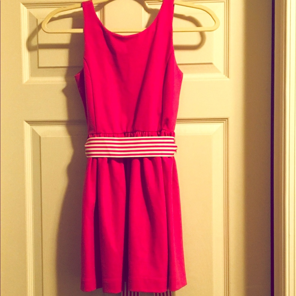 Polo Girls pink dress w/ pink & white ribbon